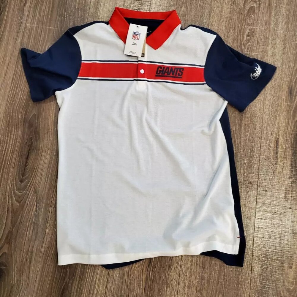 Nike New York Giants Rewind Red/White Polo NWT Sz S